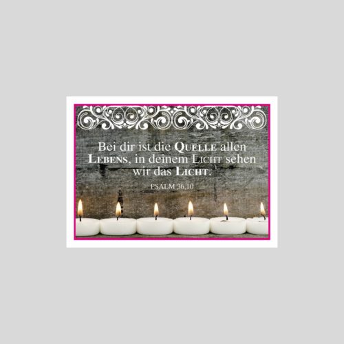 Postkarte mit Psalm 36, 10