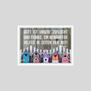 Postkarte mit Psalm 46, 2