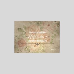Postkarte mit Kolosser 1, 27  (Hoffnung)