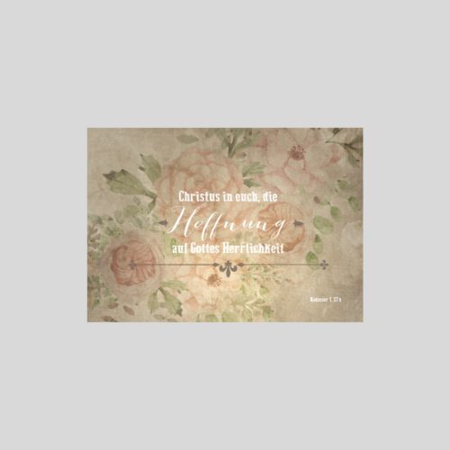 Postkarte mit Kolosser 1, 27  (Hoffnung)