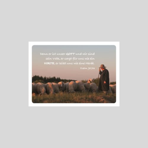 Postkarte  mit Psalm 95, 7a