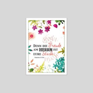Postkarte mit Nehemia 8, 10 B