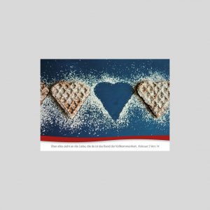 Postkarte mit Waffelherzen (z. Zt. vergriffen)