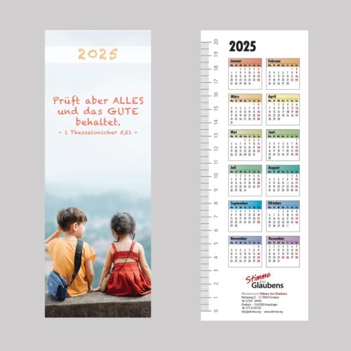 Lesezeichen - Kalender 2025
